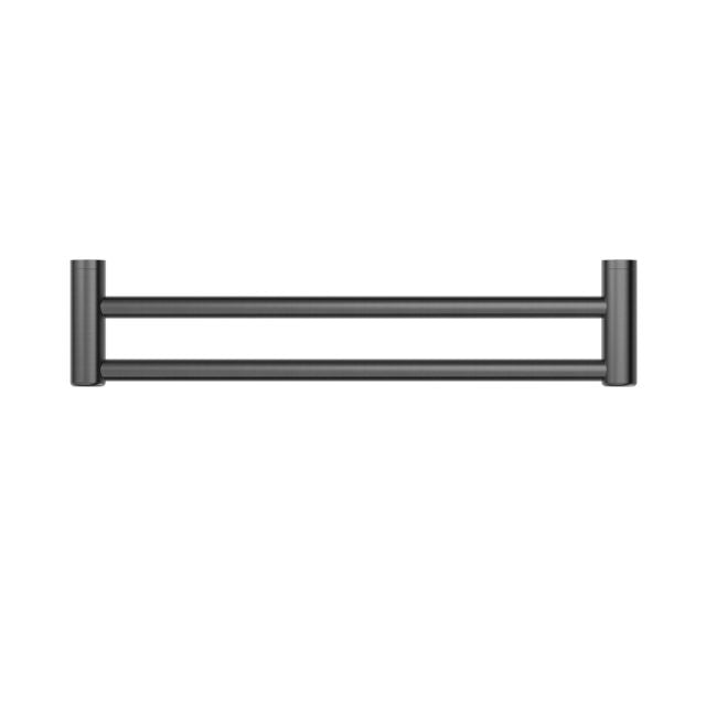 Buy Online Nero Mecca Care 25mm Double Towel Grab Rail 600mm Gunmetal NRCR2524DGM - The Blue Space