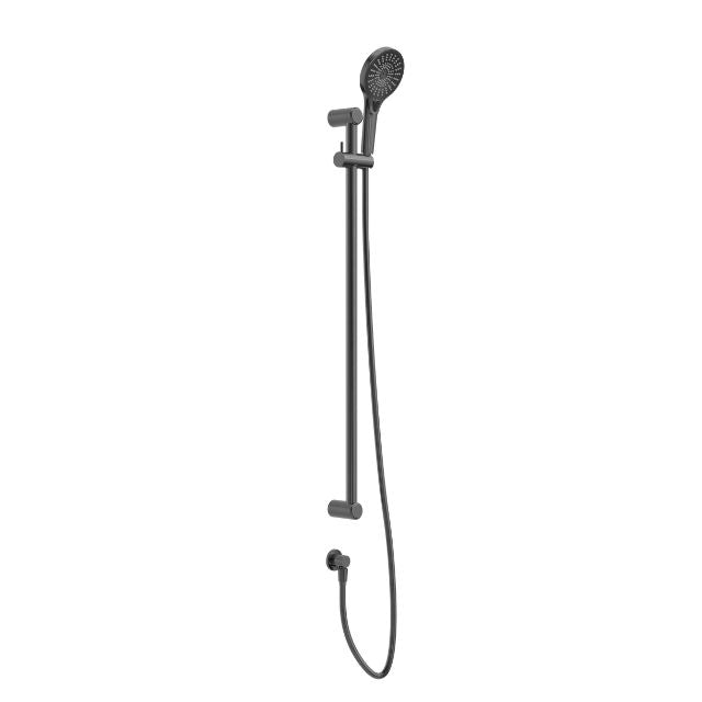 Nero Mecca Care 25mm Grab Rail and Adjustable Shower Rail Set 900mm Gunmetal NRCS004GM - The Blue Space