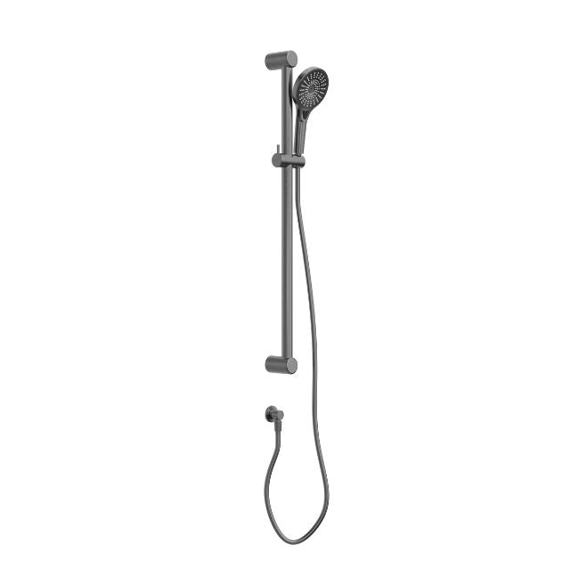 Nero Mecca Care 32mm Grab Rail and Adjustable Shower Rail Set 900mm Gun Metal NRCS005GM - The Blue Space