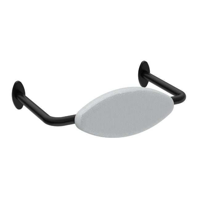 Nero Mecca Care DDA Toilet Backrest Matte Black NRCR0001MB - The Blue Space