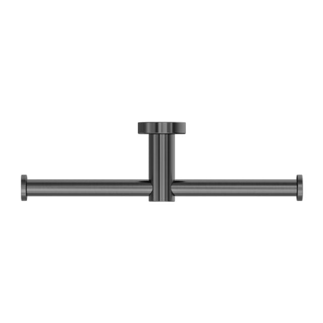 Buy Online Nero Mecca Double Toilet Roll Holder Gun Metal NR1986dGM - The Blue Space