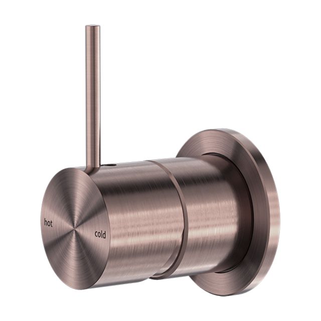 Nero Mecca Shower Mixer with 60mm Plate and Handle Up in Brushed Bronze NR221911JBZ - The Blue Space