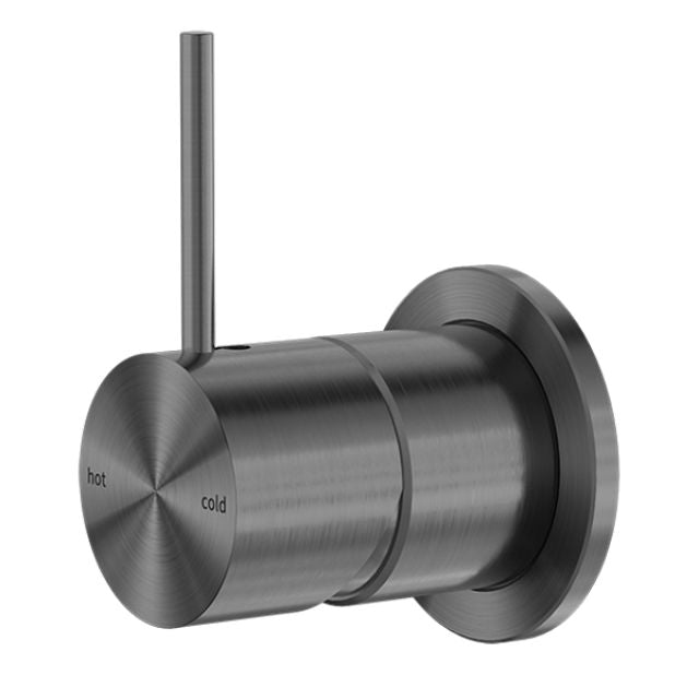 Nero Mecca Shower Mixer with 60mm Plate and Handle Up in Gun Metal NR221911JGM - The Blue Space