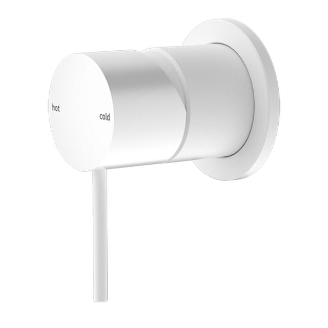 Nero Mecca Shower Mixer 60mm Plate Matte White NR221911HMW - The Blue Space