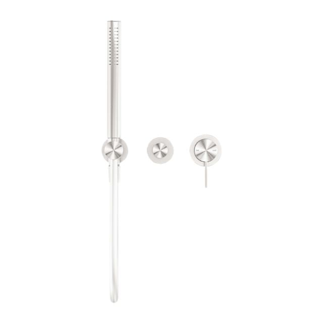 Buy Online Nero Mecca Shower Mixer Divertor System Separate Back Plate in Brushed Nickel NR221912FBN - The Blue Space