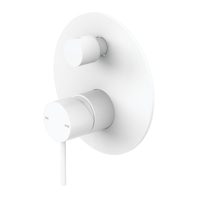 Nero Mecca Shower Mixer With Diverter Matte White