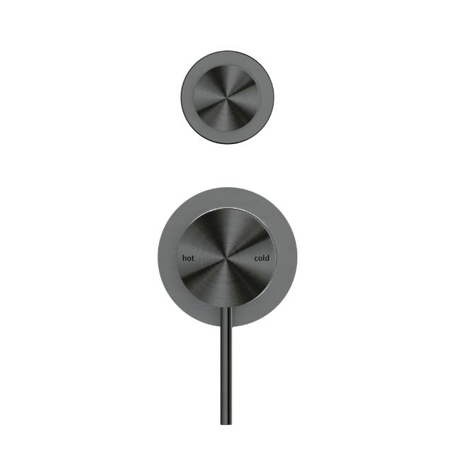 Buy Online Nero Mecca Shower Mixer With Diverter Separate Back Plate Gun Metal NR221911sGM - The Blue Space