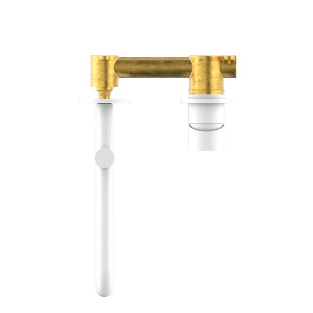 Nero Mecca Wall Basin/Bath Mixer Swivel Spout 225mm Matte White