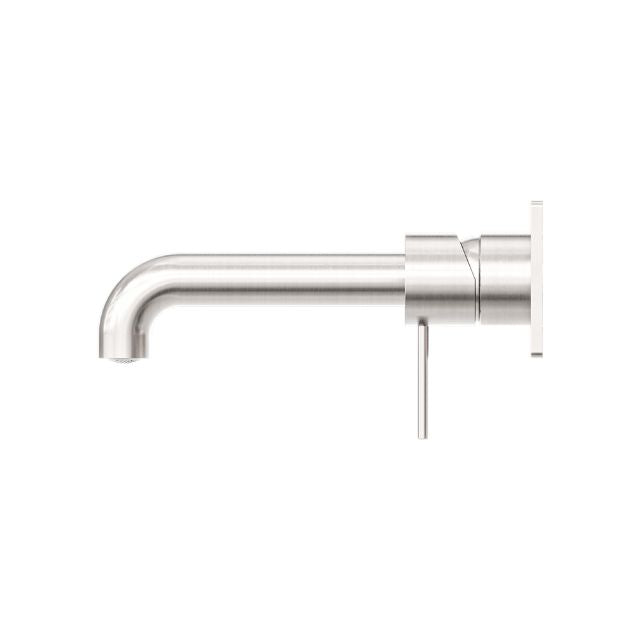 Nero Mecca Wall Basin/Bath Mixer 120mm Brushed Nickel