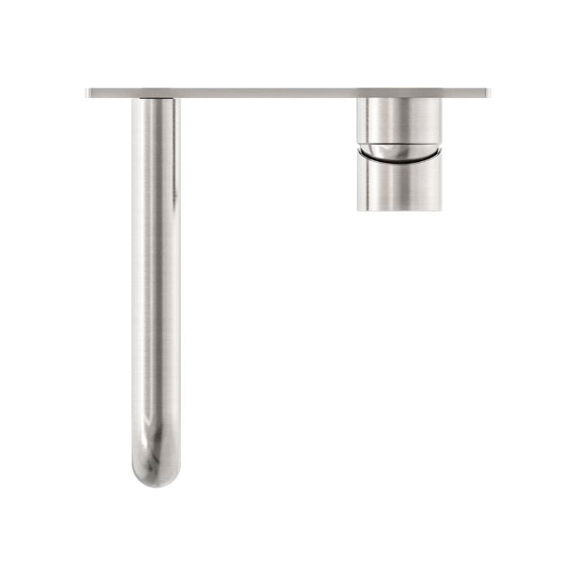 Top View Nero Mecca Wall Basin Mixer 120mm Spout Brushed Nickel - NR221910a120BN - The Blue Space
