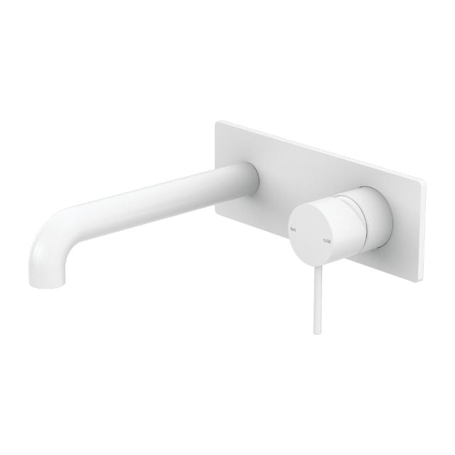 Nero Mecca Wall Basin Mixer 185mm Spout Matte White - NR221910a185MW - The Blue Space