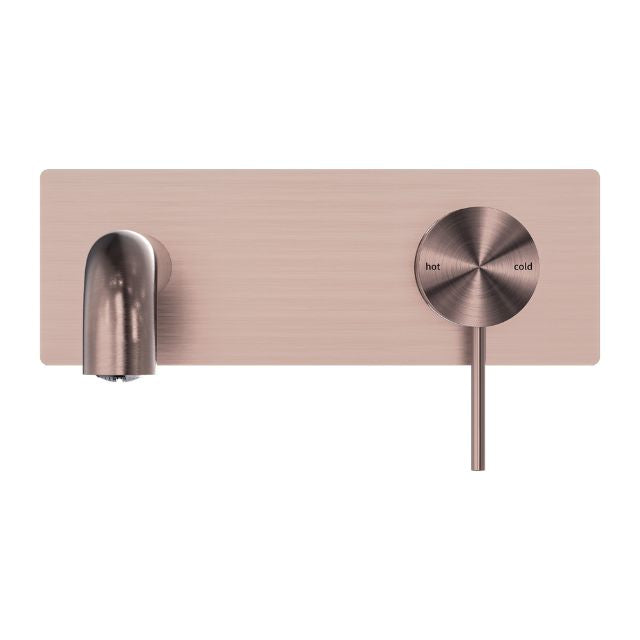 Nero Mecca Wall Basin/Bath Mixer 230mm Brushed Bronze