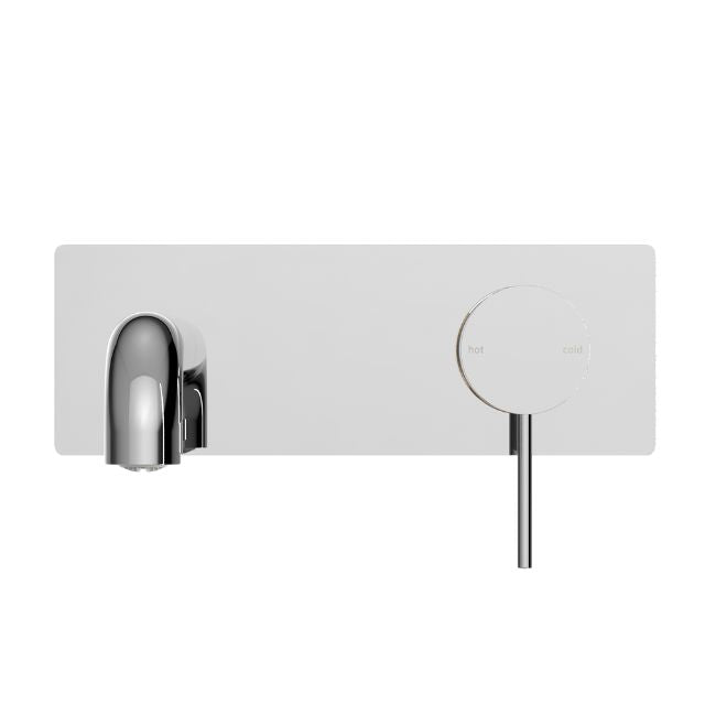 Front Nero Mecca Wall Basin Mixer 260mm Spout Chrome - NR221910a260CH - The Blue Space