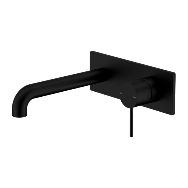 Nero Mecca Wall Basin/Bath Mixer 260mm Matte Black