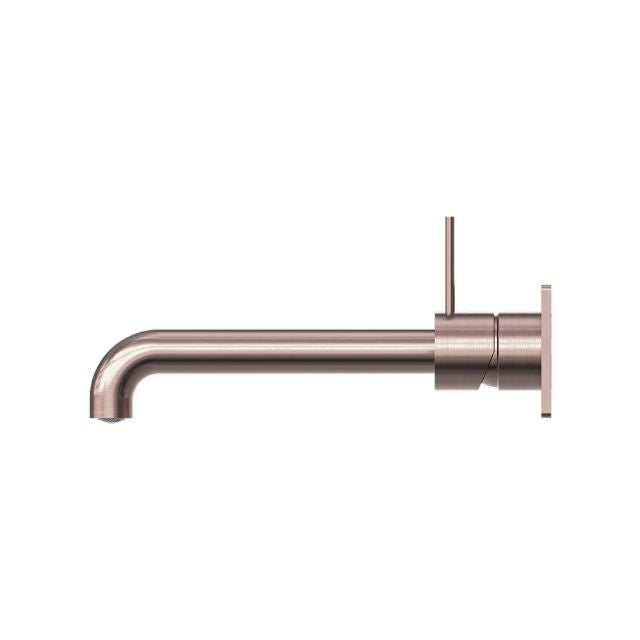 Nero Mecca Wall Basin/Bath Mixer Handle Up 160mm Brushed Bronze