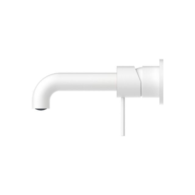 Buy Online Nero Mecca Wall Basin Mixer Separate Backplate 230mm Spout Matte White - NR221910C230MW - The Blue Space
