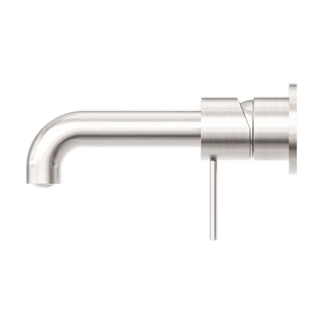 Buy Now Nero Mecca Wall Basin Mixer Separate Backplate 260mm Spout Brushed Nickel - NR221910C260BN - The Blue Space