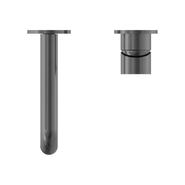 Buy Now Nero Mecca Wall Basin Mixer Separate Backplate 260mm Spout Gun Metal - NR221910C260GM - The Blue Space