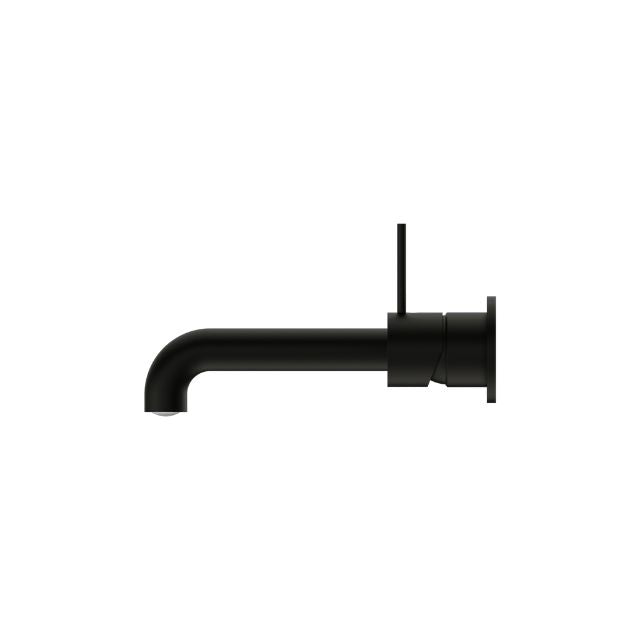 Nero Mecca Wall Basin/Bath Mixer Separate Back Plate Handle Up 120mm Matte Black