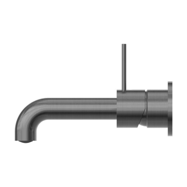 Nero Mecca Wall Basin/Bath Mixer Separate Back Plate Handle Up 260mm Gun Metal