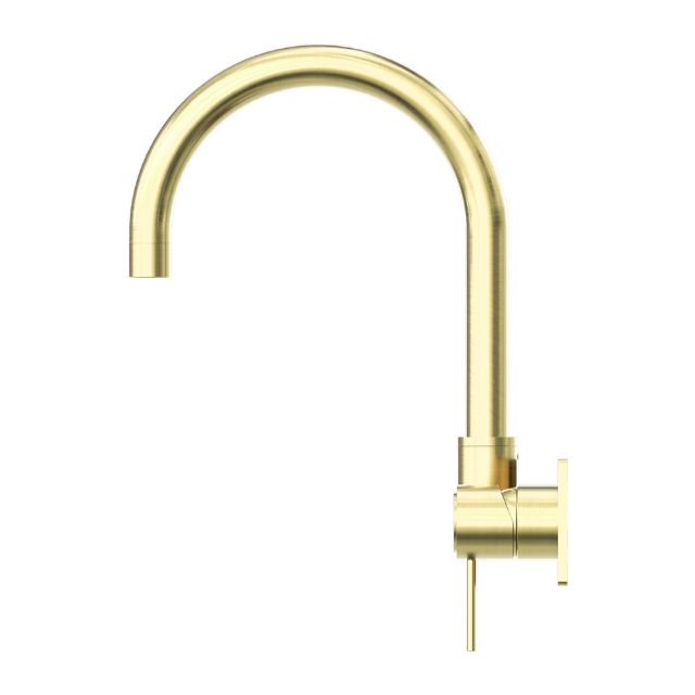Nero Mecca Wall Basin/Bath Mixer Swivel Spout Brushed Gold