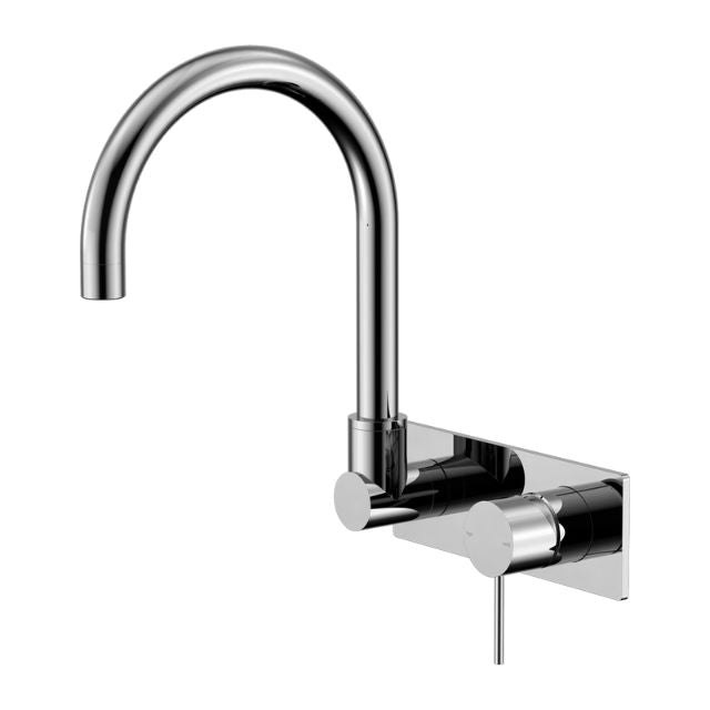 Nero Mecca Wall Basin/Bath Mixer Swivel Spout Chrome NR221910QCH - The Blue Space
