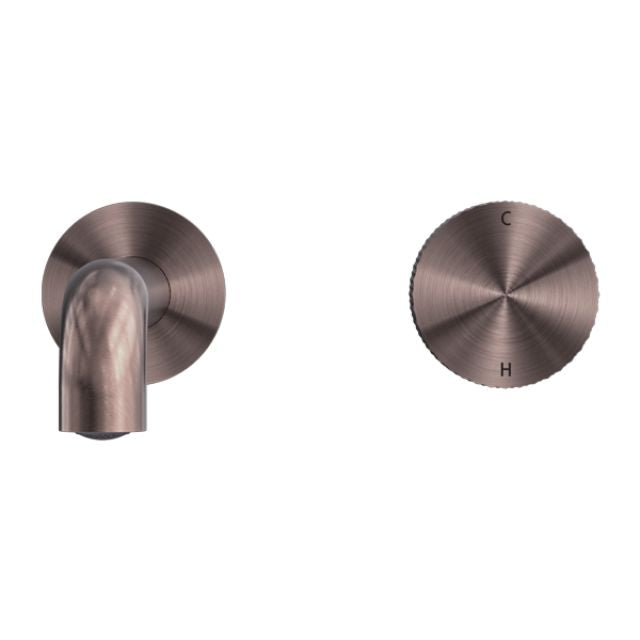 Front Nero Opal Progressive Wall Basin/Bath Set 120mm Brushed Bronze NR252007A120BZ - The Blue Space