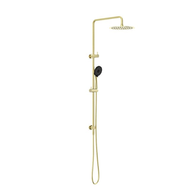 Nero Round Project Twin Shower 4 Star Rating Brushed Gold