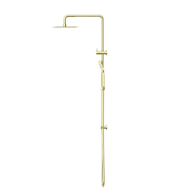 Nero Square Project Twin Shower Brushed Gold
