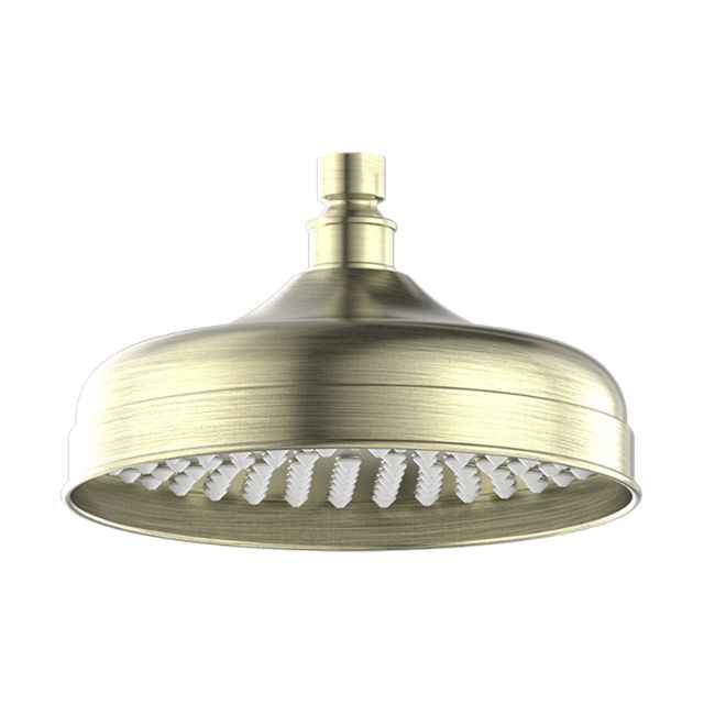 Nero York 200mm Shower Head Aged Brass