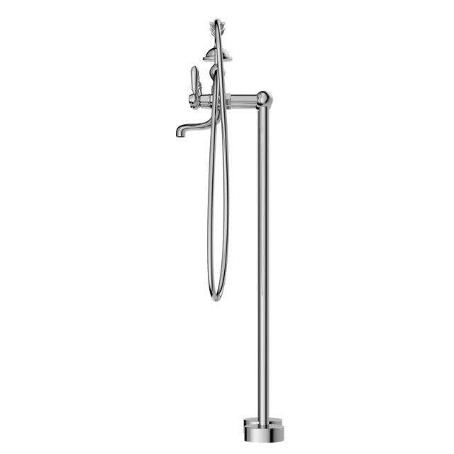 Nero York Freestanding Bath Set With Metal Hand Shower Chrome