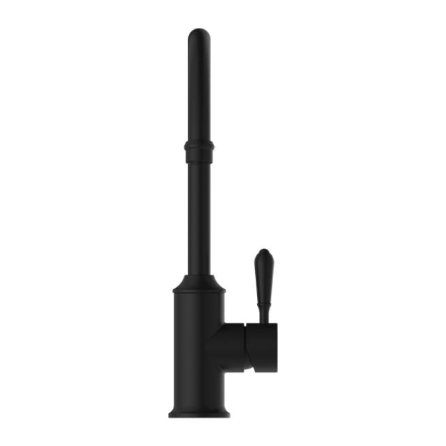 Buy Nero York Kitchen Mixer Gooseneck Spout With Metal Lever Matte Black NR69210602MB - The Blue Space