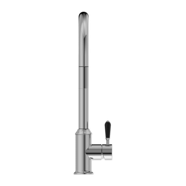 Buy Nero York Pull Out Sink Mixer With Vegie Spray Function With Black Porcelain Lever Chrome NR69210803CH - The Blue Space