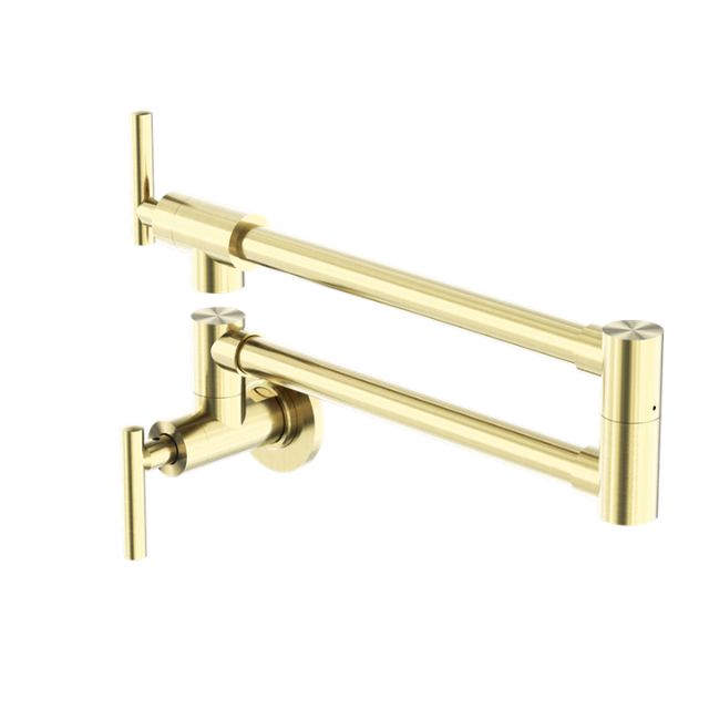 Nero Zen 316L Stainless Steel Pot Filler Brushed Gold NR162203BG - The Blue Space