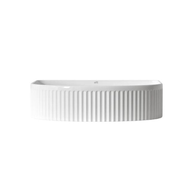 Otti Archie 415mm Fluted Above Counter Basin - Gloss White