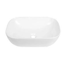 Otti Artis O'96 455mm Oval Above Counter Basin - Gloss White IS4096 -  The Blue Space