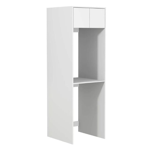 Otti Bondi 1305mm Fluted Laundry Set C - White Include Washing Machine Cabinet - The Blue Space
