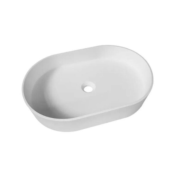 Otti Noosa 585mm Oval Above Counter Basin - Matte White SSB5838 - The Blue Space