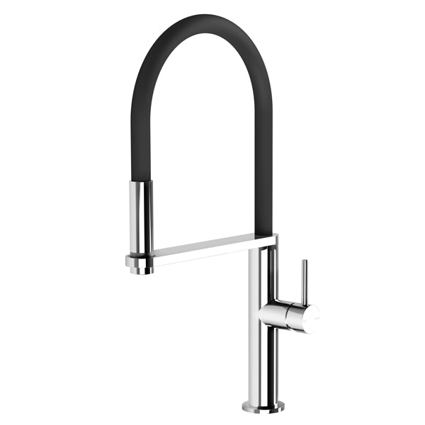 Phoenix Blix Flexible Hose Sink Mixer Tap (Round) Chrome - The Blue Space