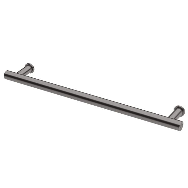 Phoenix Heated Towel Rail Round 600mm - 650-8760-31 - Brushed Carbon - Horizontal View