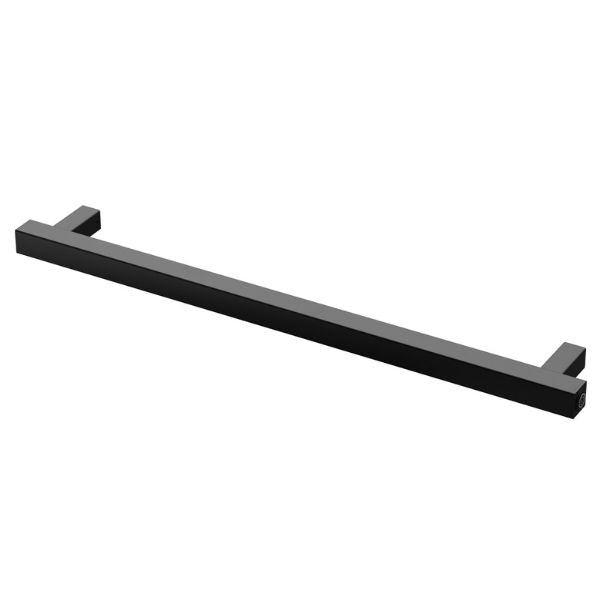 Phoenix Heated Towel Rail Square 600mm - Matte Black - 651-8760-10 - Horizontal View