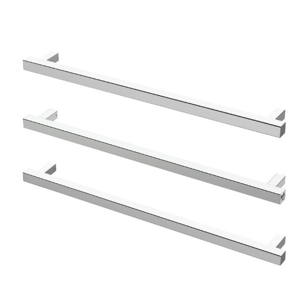 Phoenix Heated Triple Towel Rail Square 800mm - Chrome - 651-8763-00 - Horizontal View