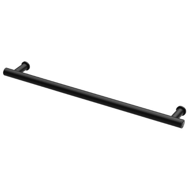 Phoenix Heated Towel Rail Round 800mm - 650-8761-10 - Matte Black - Horizontal View