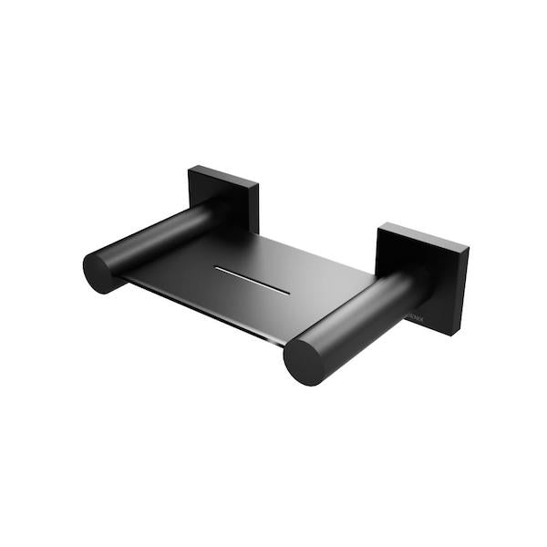 Phoenix Radii Soap Dish Square Plate - Matte Black - The Blue Space