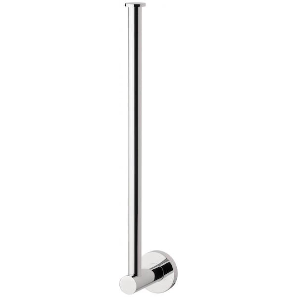 Phoenix Radii Spare Toilet Roll Holder Round Plate Chrome - The Blue Space