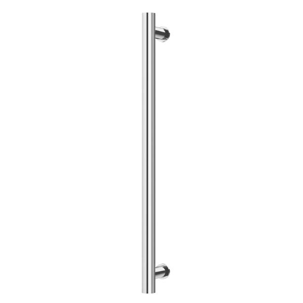 Phoenix Vertical Horizontal Heated Towel Rail Round 600mm Chrome - The Blue Space