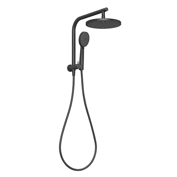 Phoenix Vivid Slimline Compact Twin Shower - Matte Black - The Blue Space