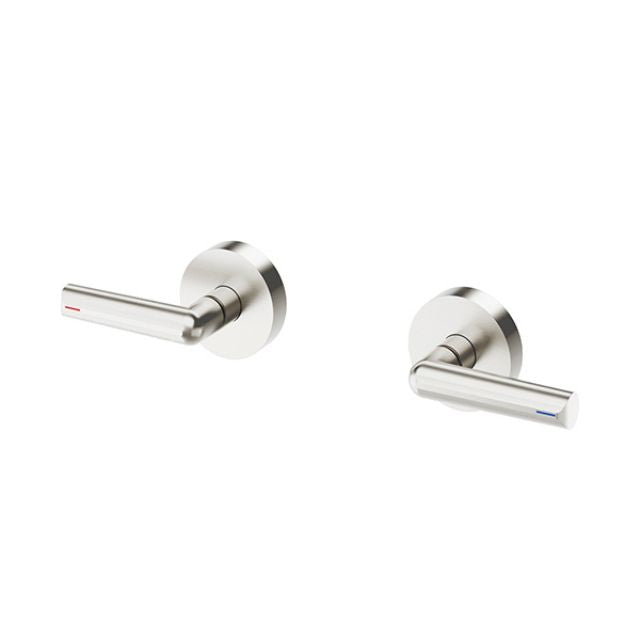 Phoenix Vivid Slimline Plus Lever Wall Top Assemblies Brushed Nickel