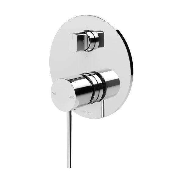 Phoenix Vivid Slimline Shower/Bath Diverter Mixer-Chrome - The Blue Space