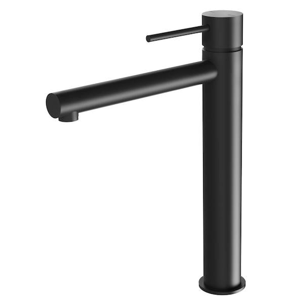 Phoenix Vivid Slimline Vessel Mixer Tap Matte Black - The Blue Space